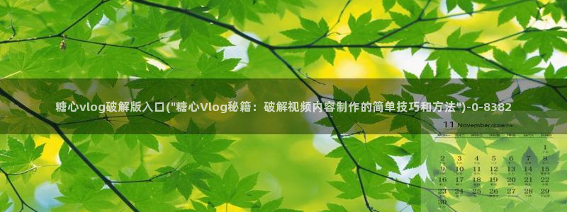 免费糖心vlog下载